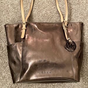 Michael Kors Silver Metallic Tote